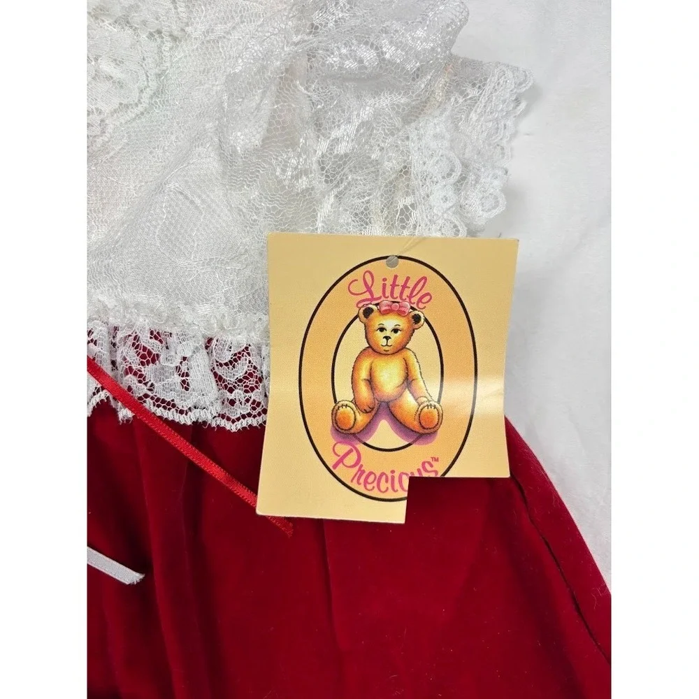 Little Precious Red Velvet Girl 3 6‎ Mos Christmas Holiday Dress Outfit 2pc NWT
